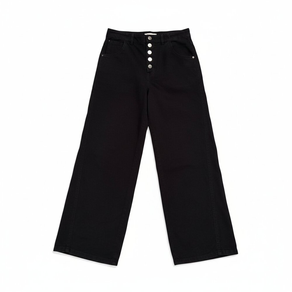 Joie Navy Blue Button Fly Cropped Pants Size 6